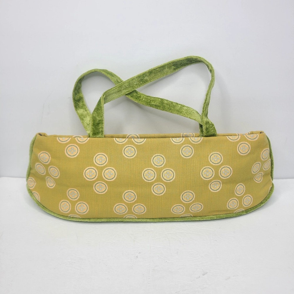 Offhand Designs‎ Luxury Knitting Needle Yarn Project Bag Velvet Lime Green Rare